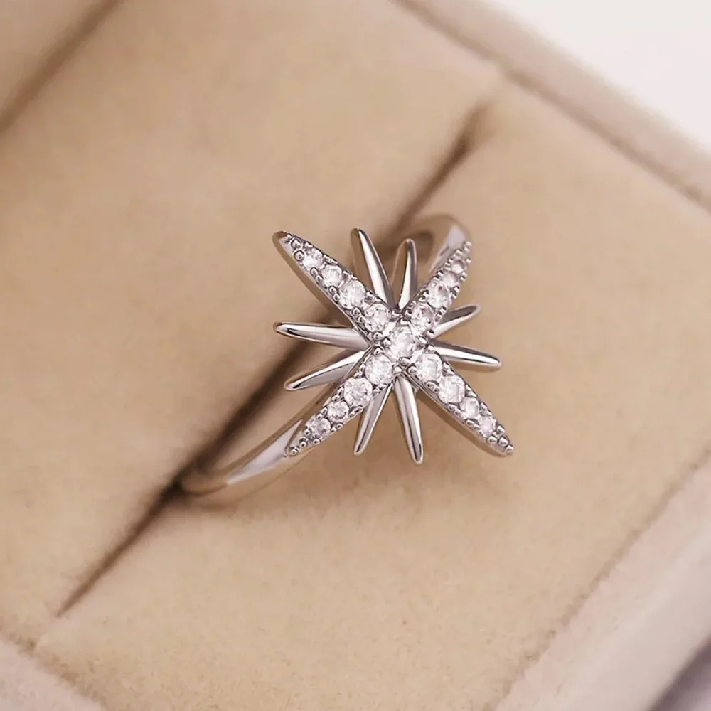 New 925 Sterling Silver Star Ring - Picture 5 of 6